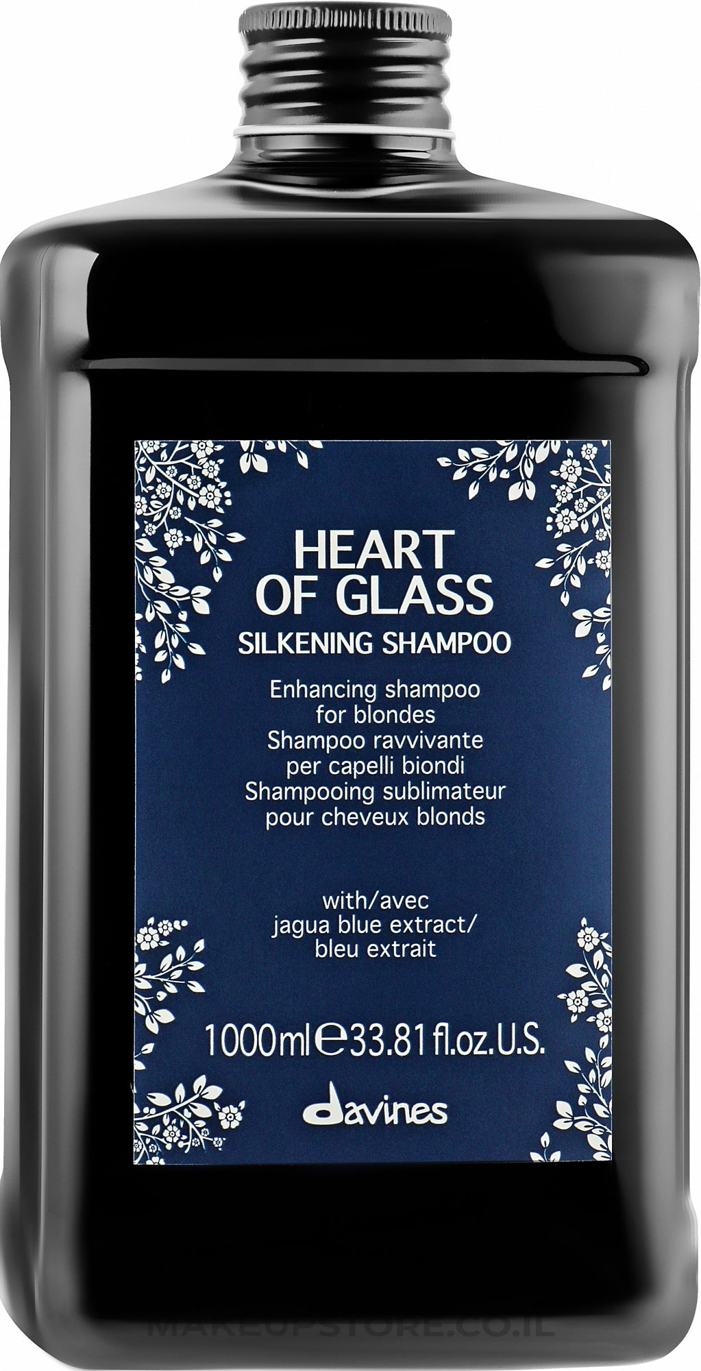 Davines HEART OF GLASS Silkening Shampoo 1000mls is suitable for blonde hair