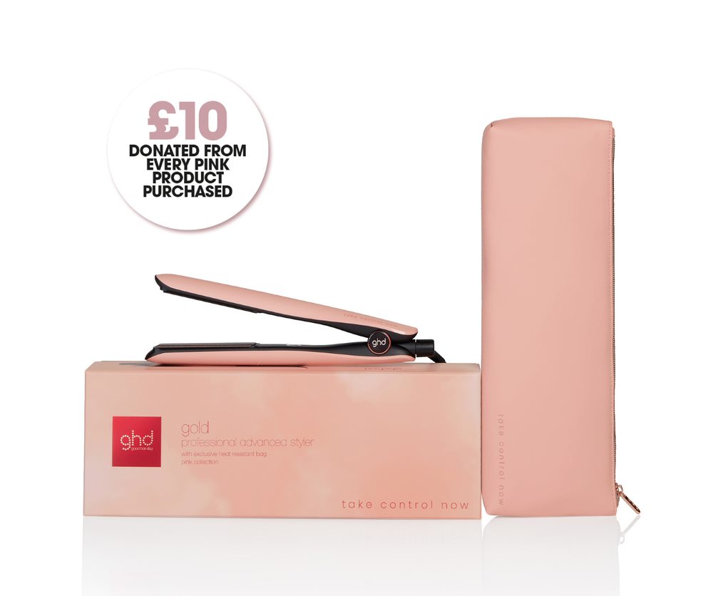 ghd Gold Pink Charity Edition Hair Straightener - Peach