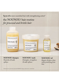 Thumbnail for NOUNOU hair care products including shampoo, mask, and oil on a neutral background