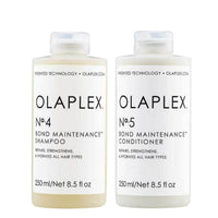 Thumbnail for Olaplex No.4 Shampoo and No.5 Conditioner bottles on a white background