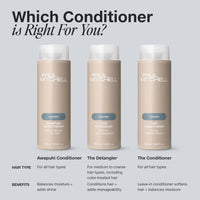 Thumbnail for Three bottles of Paul Mitchell Classic Conditioner with product details on a gray background