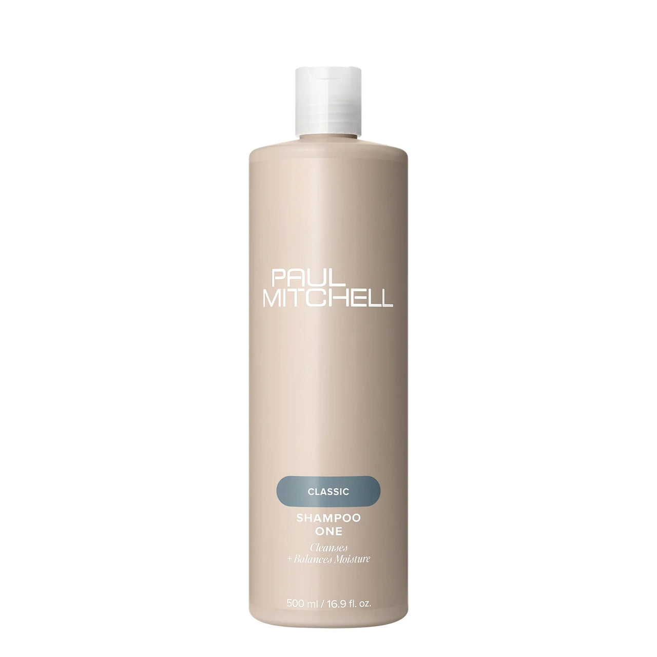 Bottle of Paul Mitchell conditioner on a white background