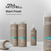 Thumbnail for Paul Mitchell hair care products on a light gray background