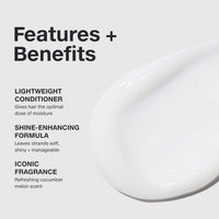 Thumbnail for Product features and benefits listed on a white background with a close-up of a product.