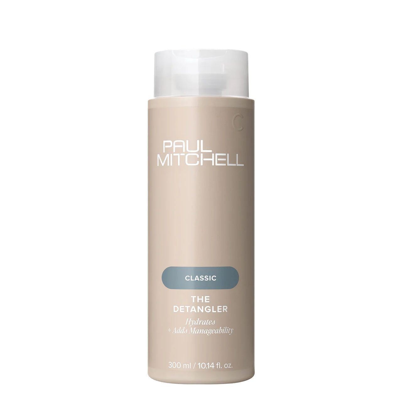 Bottle of Paul Mitchell conditioner on a white background
