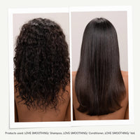 Thumbnail for Before and after comparison of hair treatment withLove Smoothing products.