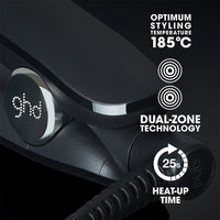 Thumbnail for ghd hair styling tool with text highlighting features on a black background