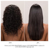 Thumbnail for Before and after comparison of hair treatment showing a person with curly hair on the left and straightened hair on the right.