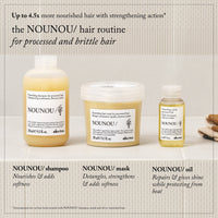 Thumbnail for NOUNOU hair care products including shampoo, mask, and oil on a neutral background