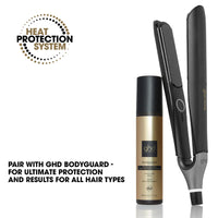 Thumbnail for ghd hair straightener and bodyguard spray with 'Heat Protection System' label on a white background