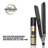 Thumbnail for Hair straightener and spray bottle with 'Heat Protection System' label on a white background