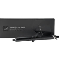 Thumbnail for Black ghd curling iron with packaging on a white background