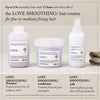 Thumbnail for Three hair care products from the 'LOVE' smoothing routine by davines on a neutral background.