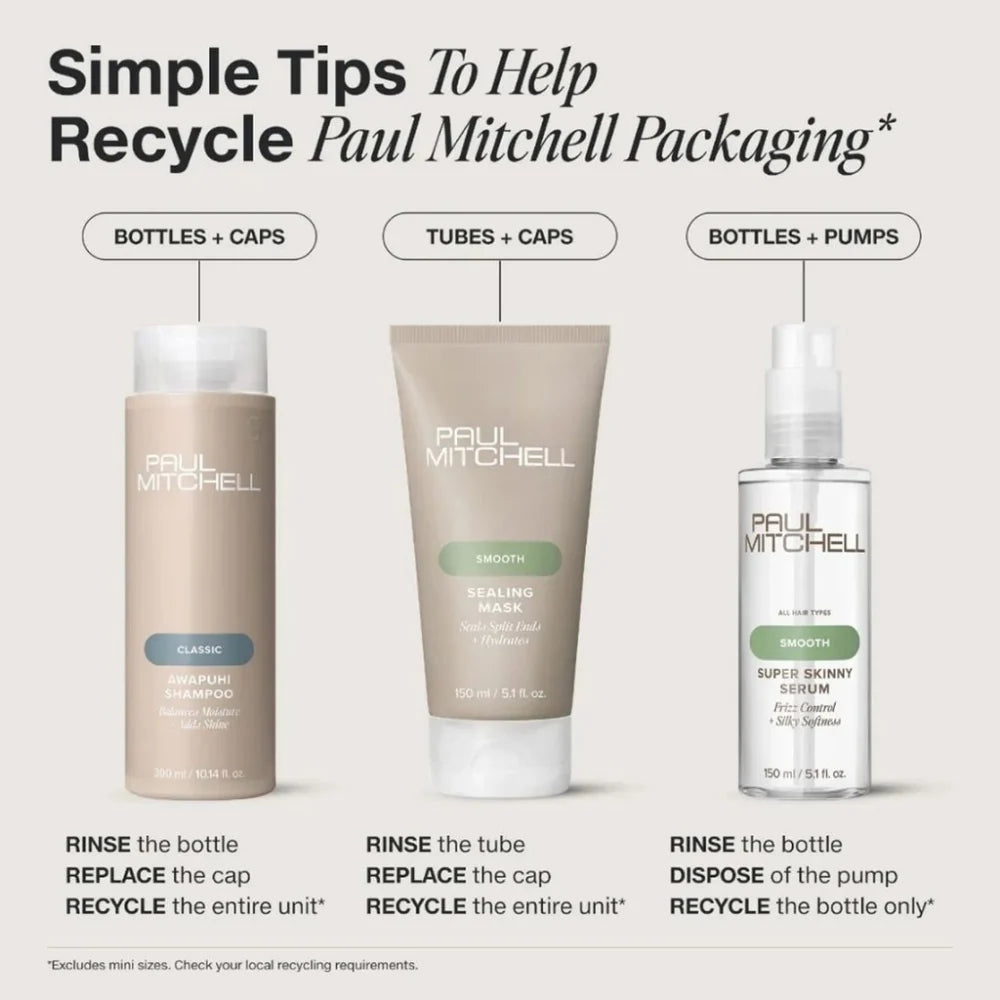 simple tips to help recycle Paul Mitchell packaging 