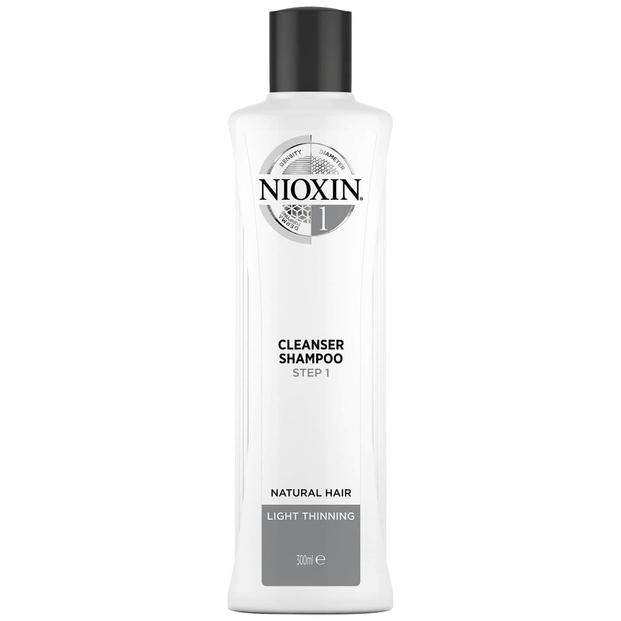 NIOXIN 3-Part System 1 Cleanser Shampoo for Natural Hair with Light Thinning