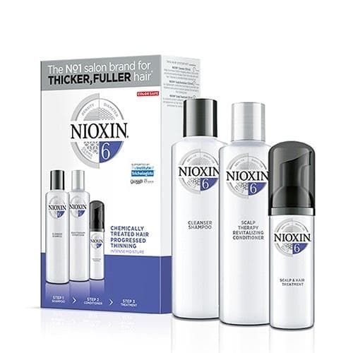 Nioxin 3-part System 6 for Chemically Treated Hair with Progressed Thinning.