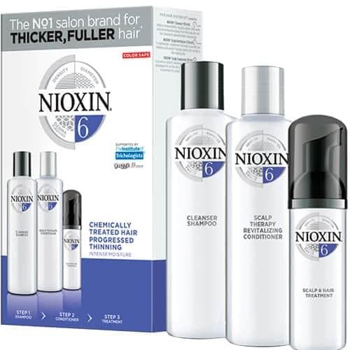 Nioxin System 6 Three Part System Trial Kit - for Chemically Treated Hair with Progressed Thinning.