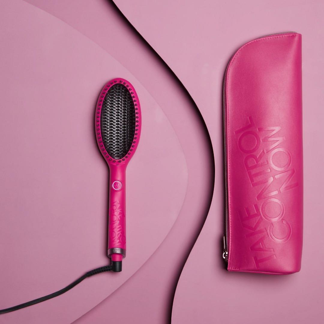 GHD GLIDE HOT BRUSH IN ORCHID PINK