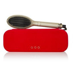 ghd glide smoothing hot brush in champagne gold